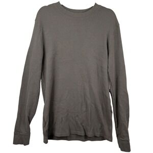 COTTON CITIZEN Crew Neck Shirt Mens XL Olive Green‎ Waffle Knit NEW NWT